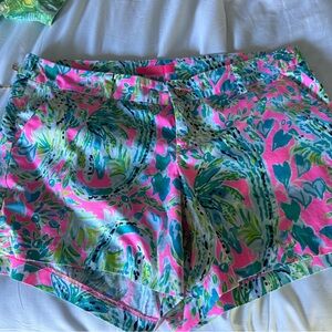 Size 14 Lilly Pulitzer Pink and Green Patterned Shorts